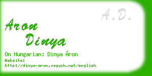 aron dinya business card